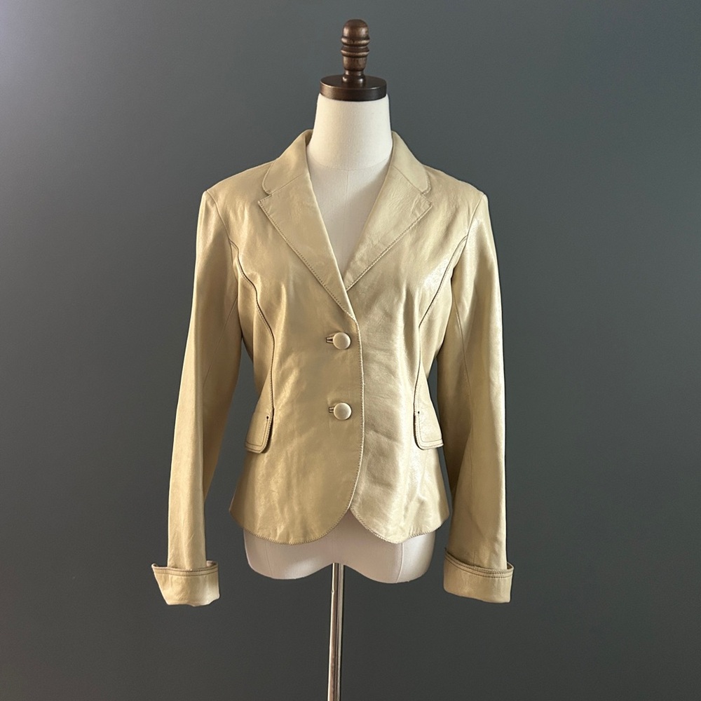 June Leather Blazer